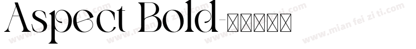 Aspect Bold字体转换